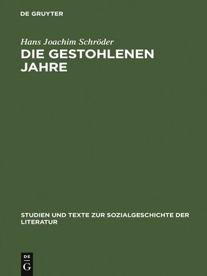 cover image of Die gestohlenen Jahre